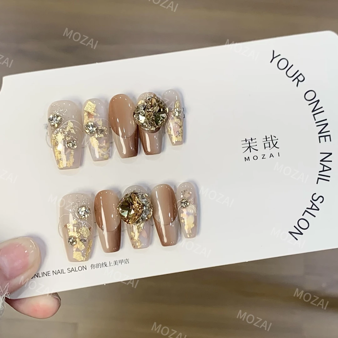 茉哉安妮高定【施家全华/宇宙日志】纯手工定制美甲拆卸穿戴甲A3188