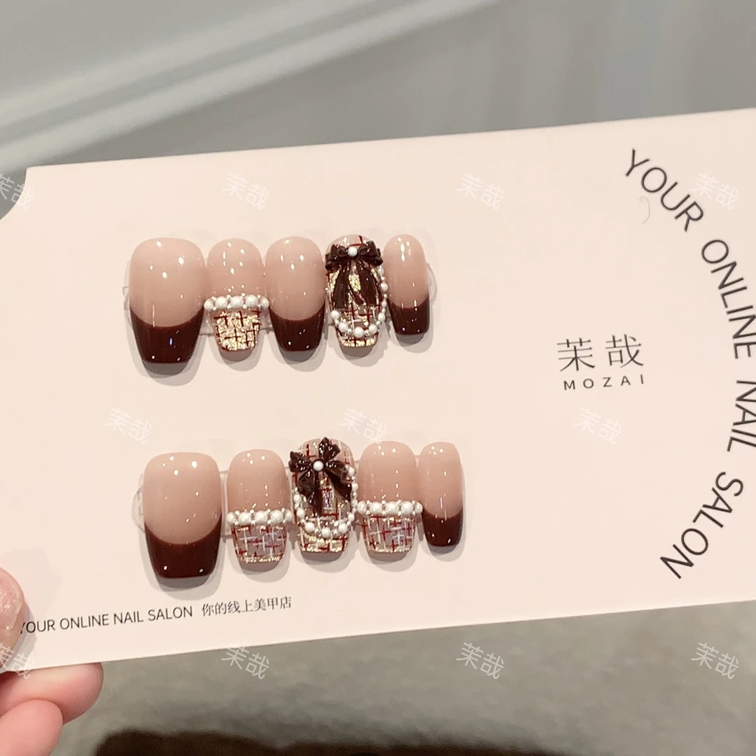 茉哉【小香妮】纯手工定制美甲可拆卸穿戴甲A3373m