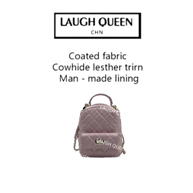 手工打造真皮女士包时尚包包10575双肩粉色