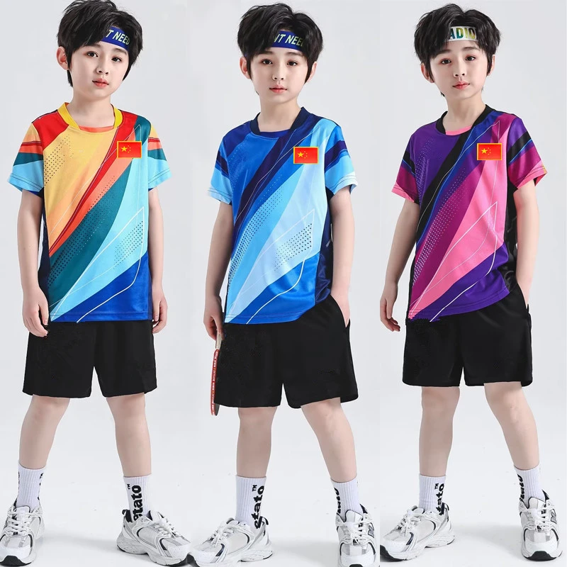新款夏儿童乒乓球服套装中小学生运动队服比赛训练服短袖速干透气