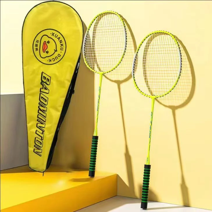 小黄鸭羽毛球拍 到手套装送三个羽毛球 非纸壳包装有问题联系客服