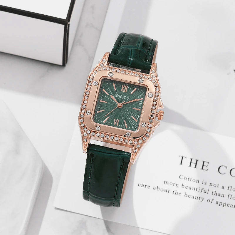 【粉丝专享】网红方形石英女士手表女时尚优雅皮带石英手表学生手表