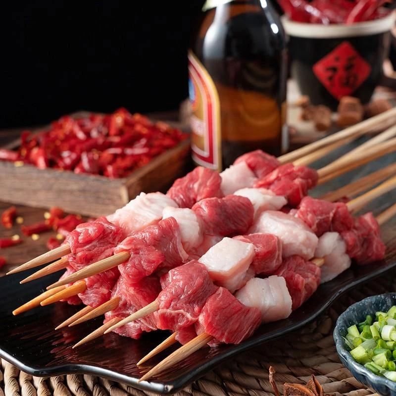 生鲜羔羊肉串净重40克一串(50串/袋)肉质美味鲜嫩冷链