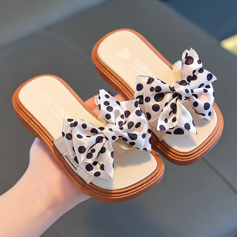 儿童拖鞋女童公主风夏季软底女孩1-2岁宝宝拖鞋6-12岁潮款蝴蝶结
