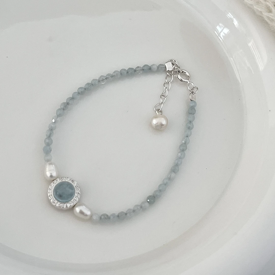 925银合成锆石手链 韩ins风时尚百搭气质简约 海底星空手链手工