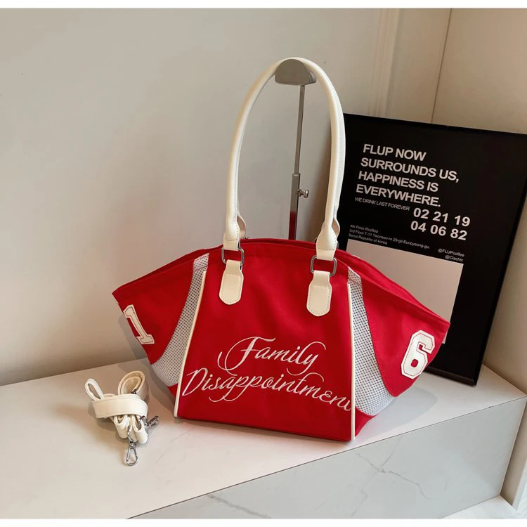 通勤大容量包包女式2024新款休闲百搭尼龙布单肩斜挎包手提托特包