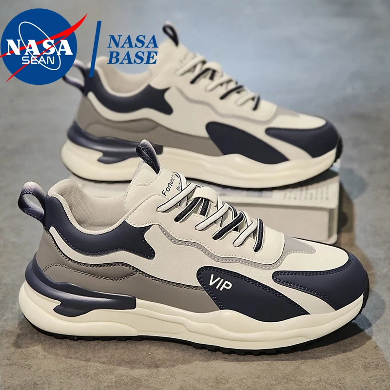 NASA联名男鞋春季阿甘鞋子男士运动鞋韩版潮流百搭厚底休闲老爹鞋