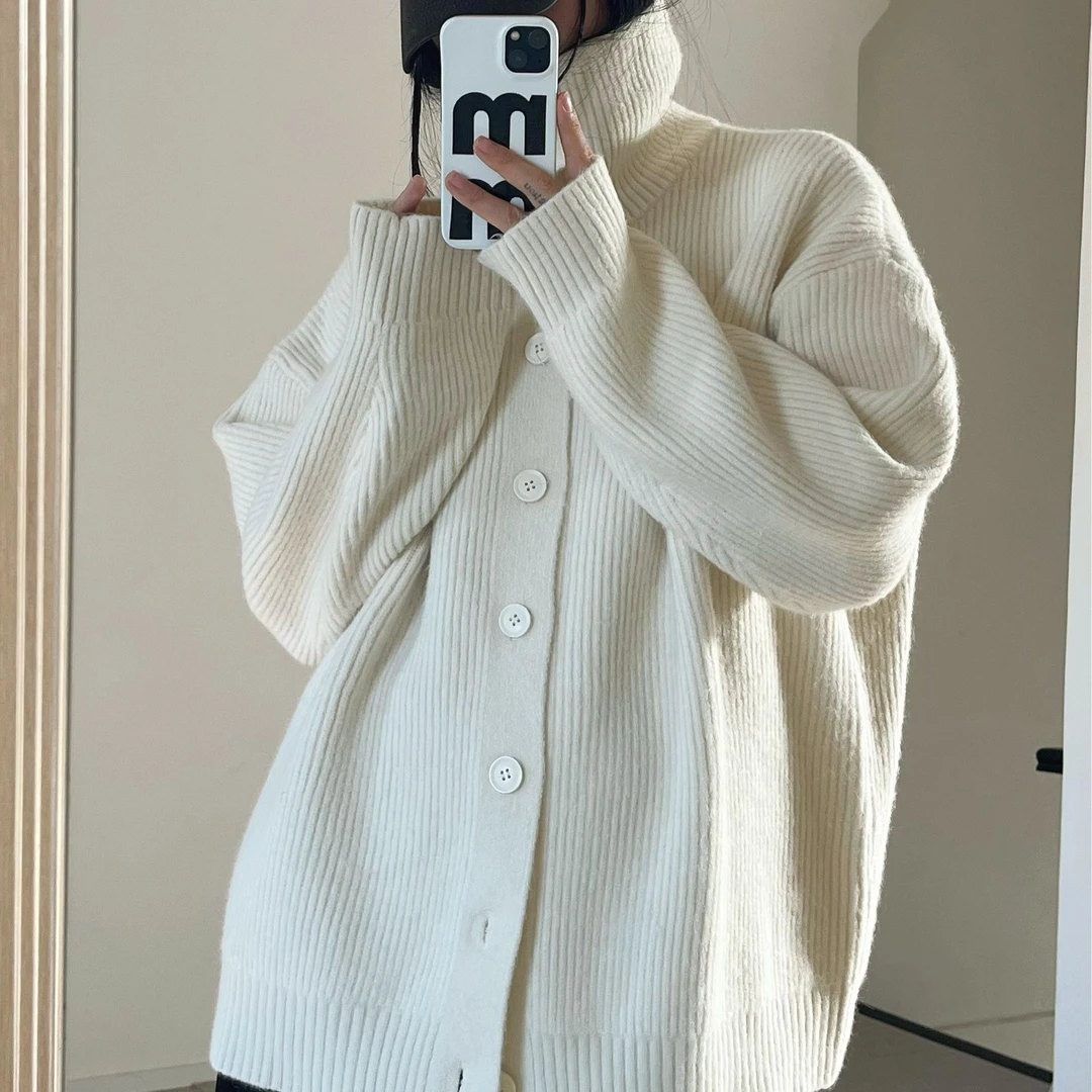 TERRAINCOGNITA/未知领域日常穿着系列三色宽松针织开衫男士毛衣