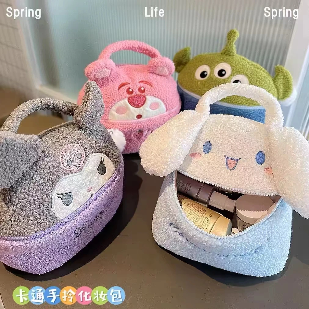 可爱卡通手提化妆包手拎包少女心多功能大容量收纳包女生便携小包
