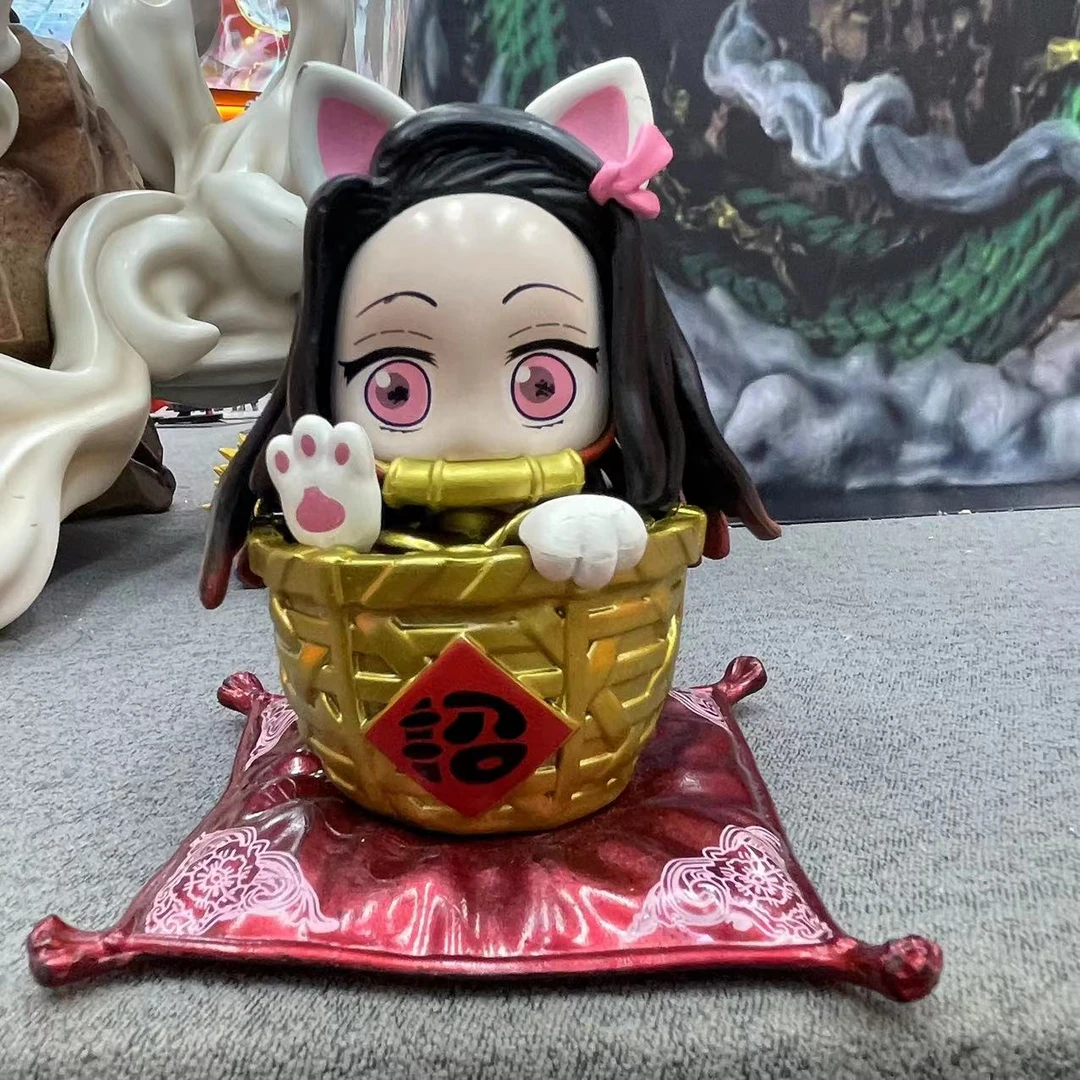 车载鬼灭祢豆子手办福利摆件高约12厘米