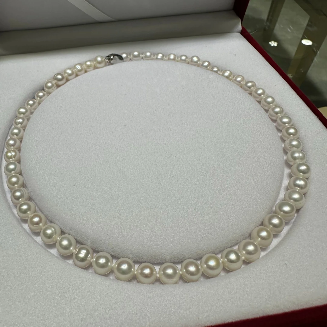 【二里地】经典/8-9mm时尚/气质美女/天然珍珠项链/珠光宝气