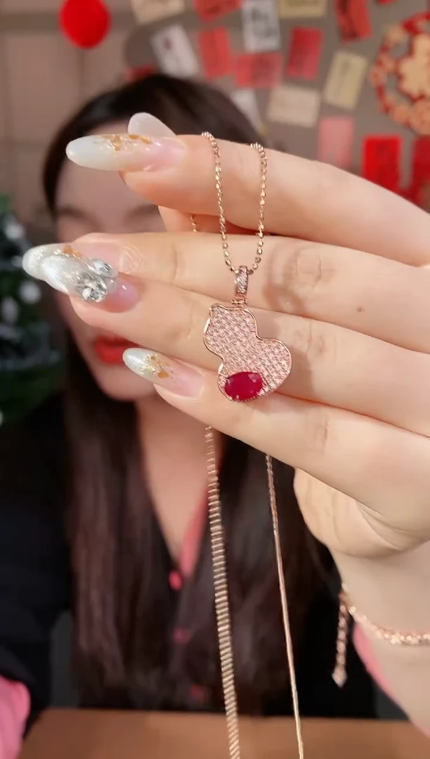 【闪购商品】红宝石吊坠不含链银S925镶嵌@@P2783