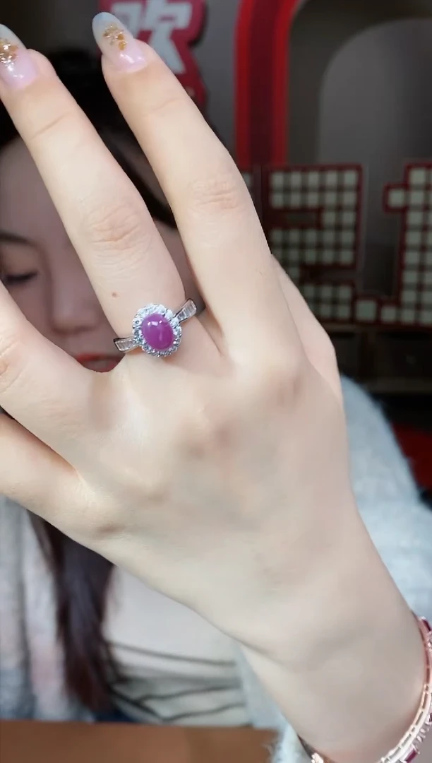 【闪购商品】红宝石戒指银S925镶嵌@@P3100
