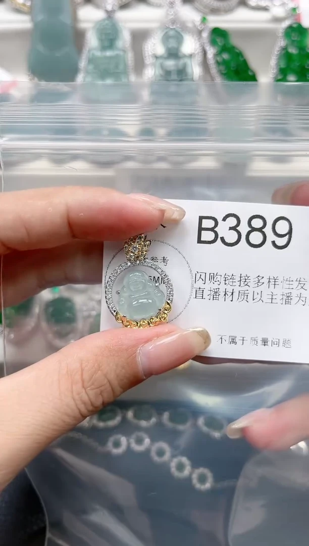 【闪购商品】翡翠颈饰未镶嵌赠皮绳389