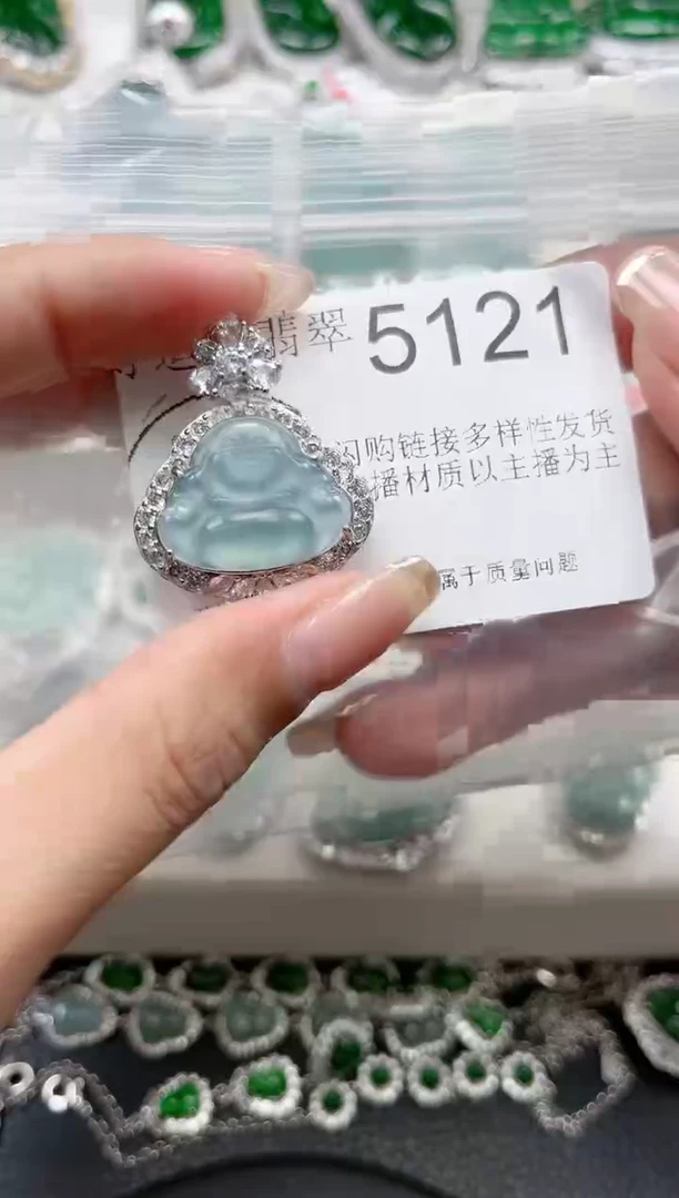 【闪购商品】翡翠颈饰未镶嵌赠皮绳5121