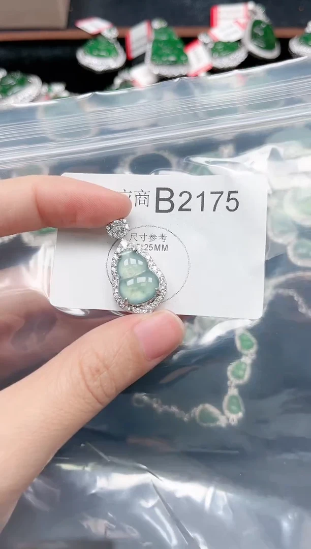 【闪购商品】翡翠颈饰未镶嵌赠皮绳2175