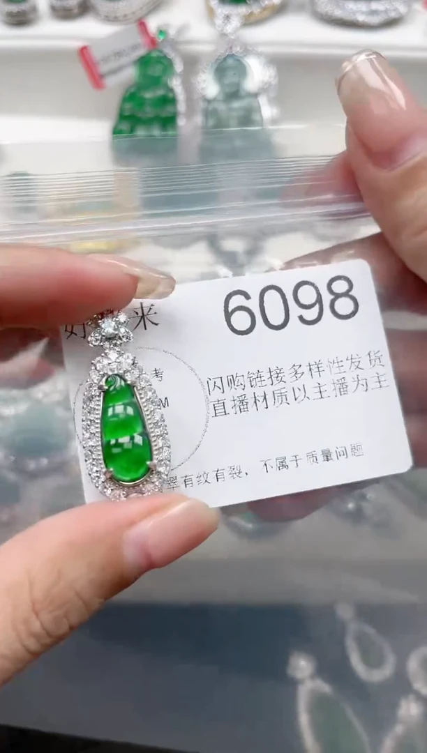 【闪购商品】翡翠颈饰未镶嵌6098赠皮绳