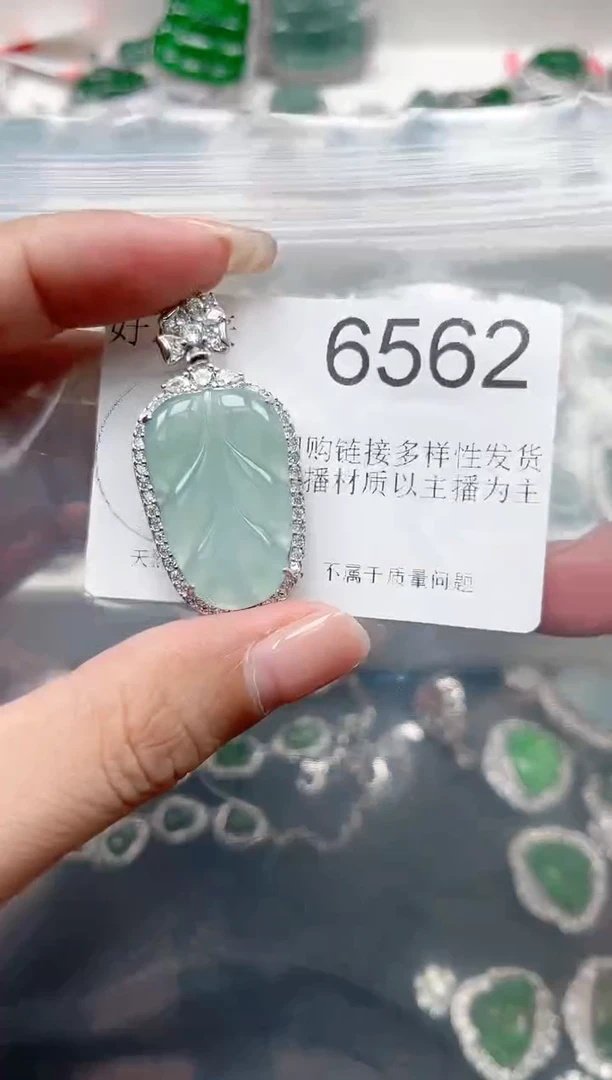 【闪购商品】翡翠颈饰未镶嵌赠皮绳6562