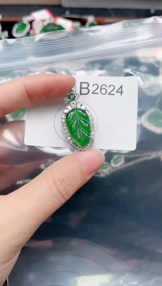【闪购商品】翡翠颈饰未镶嵌2624赠皮绳