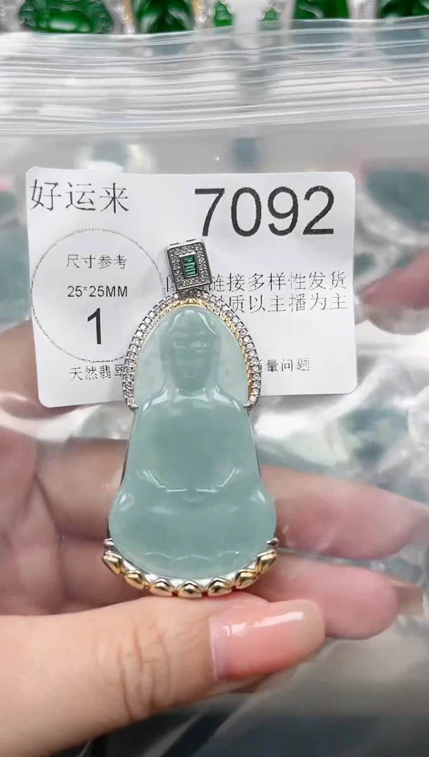 【闪购商品】翡翠颈饰未镶嵌7092(赠皮绳)