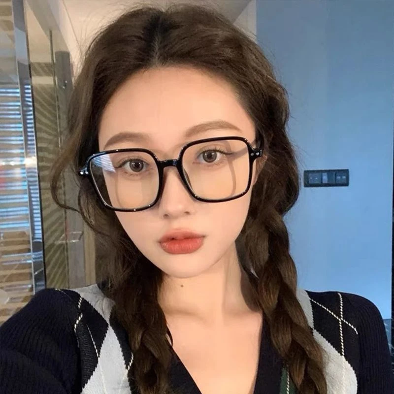 韩版TR90方形四方框眼镜女圆脸素颜镜框潮显脸小镜架防蓝光近视镜