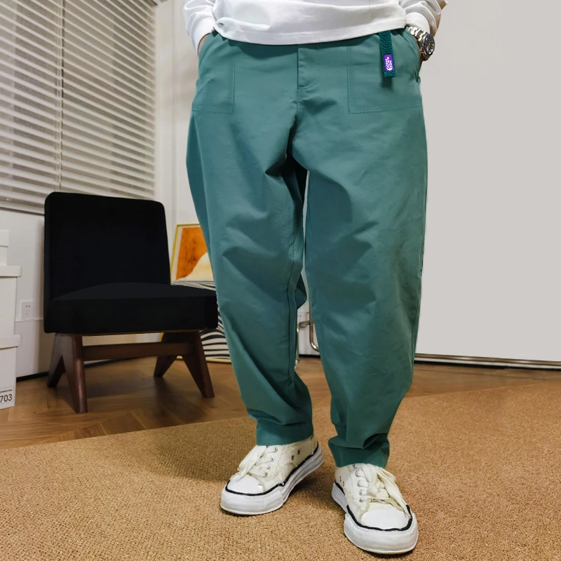 dingmade运动休闲百搭时尚直筒休闲裤子男宽松长裤日系工装裤