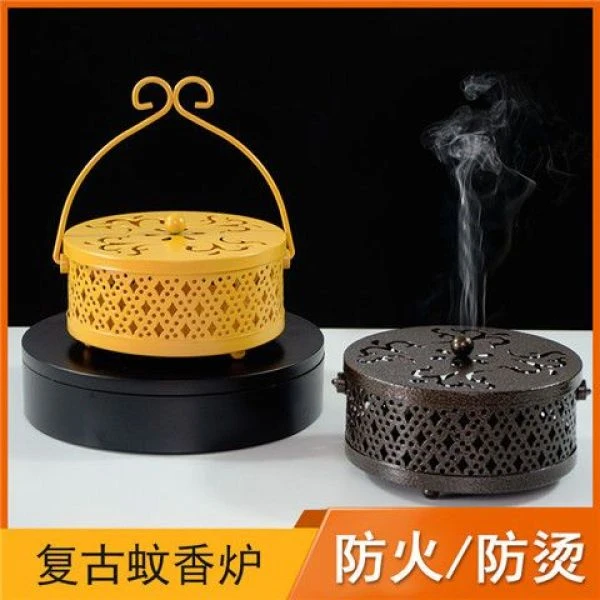 创意挂式蚊香架蚊香盒防火蚊香炉带盖家用室内户外防烫日式盘托