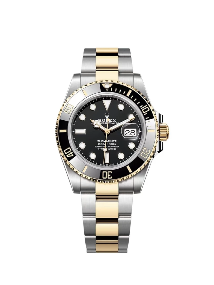 99新 Rolex/劳力士 潜航者系列126613 间金黑水鬼全套 黄金钢
