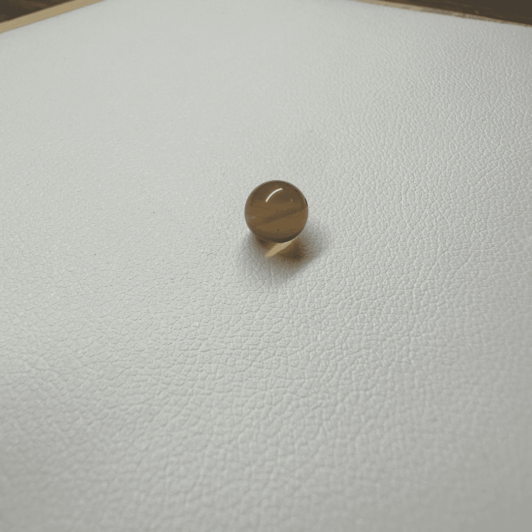 周嘉福灵草珀圆珠单珠缅甸琥珀裸石天然已穿孔简单手工5-6mm+