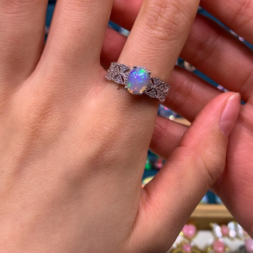 【闪购商品】欧泊戒指款式银S925镶嵌