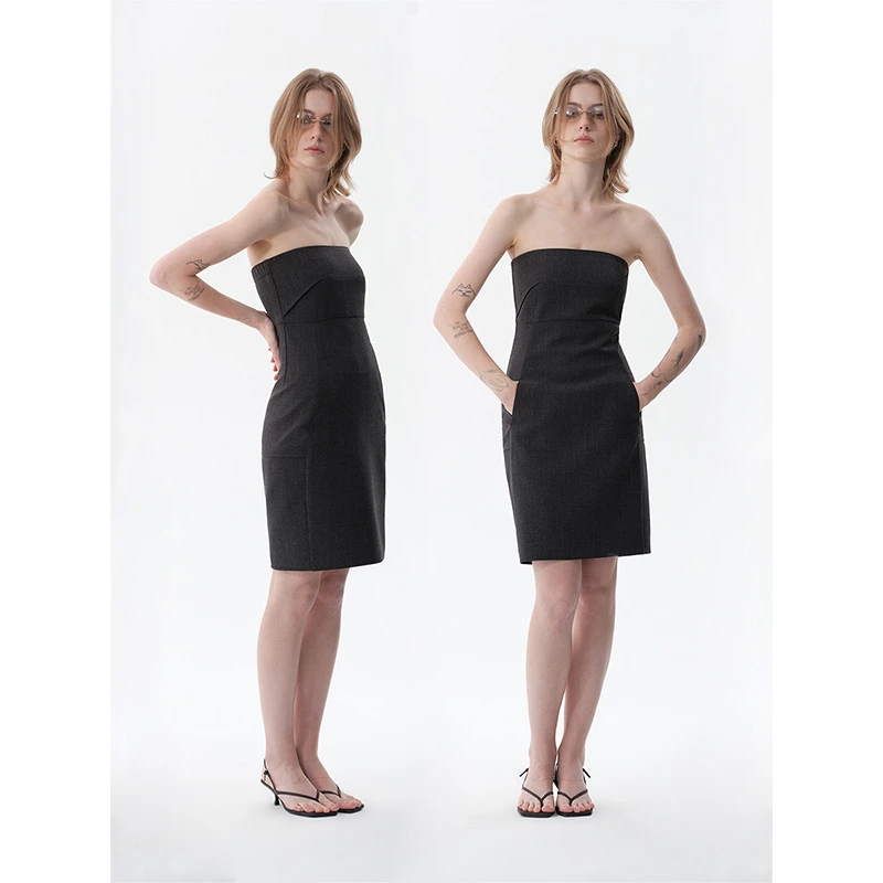 randpickee 抹胸修身连衣裙