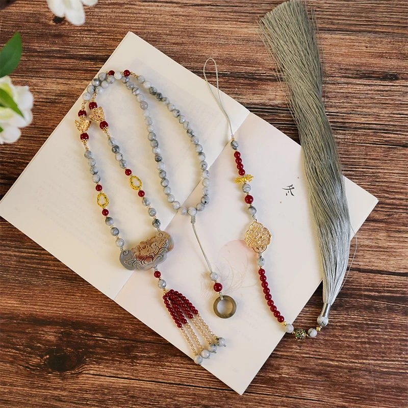 绯樱璎珞纯手工汉服马面裙配饰