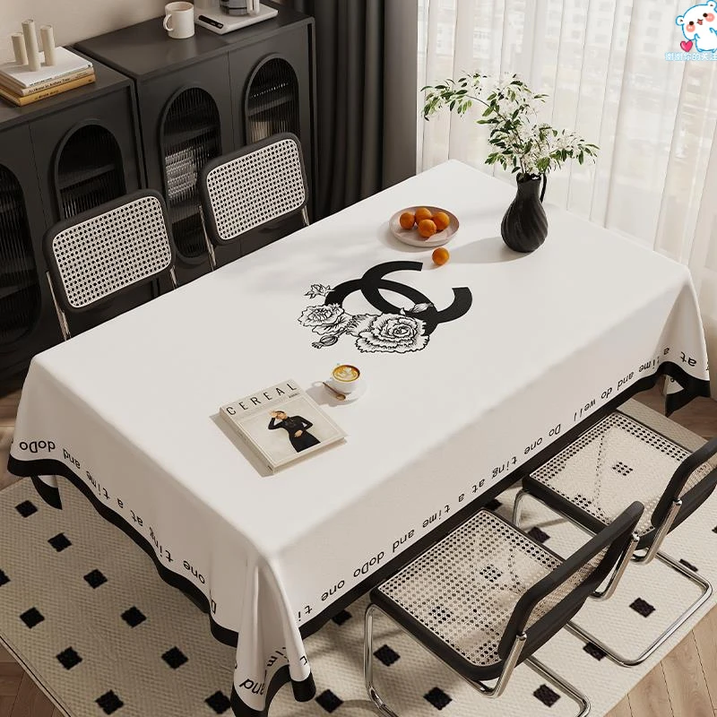 小羊皮垂感桌布轻奢高档免洗防水防油防烫餐桌布长方形茶几台布