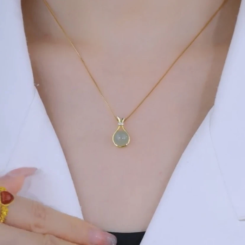 钛钢吊坠 钱袋子吊坠项链女款新款简约小众气质大气时尚饰品