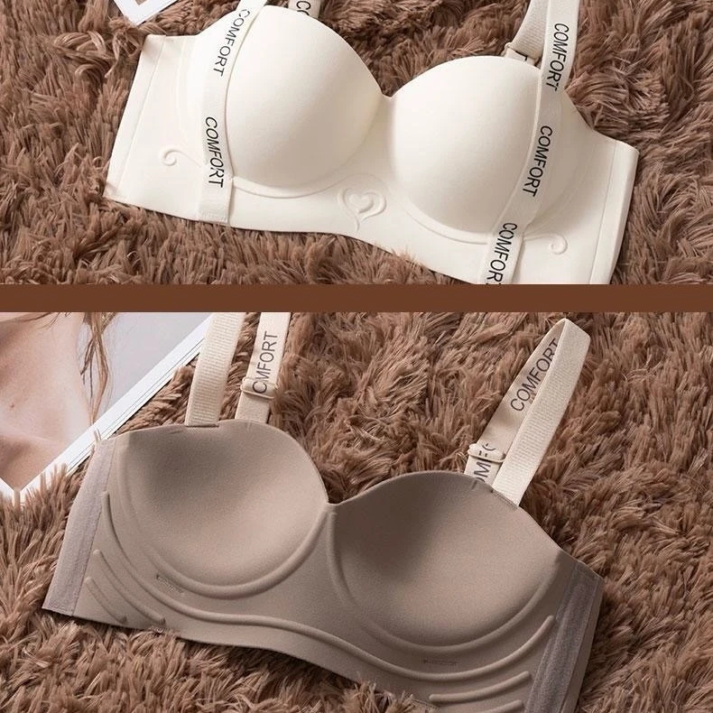 【小胸聚拢内衣】无痕内衣女聚拢小胸显大无钢圈收副乳防下垂啵啵杯