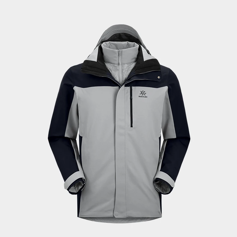【防寒必备】KAILAS700蓬内胆耐磨保暖三合一冲锋衣男女款KG2341131