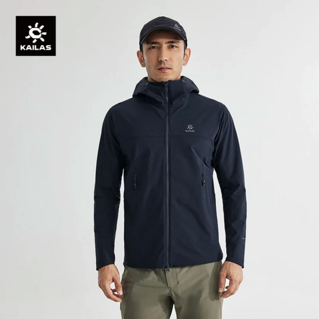 KAILAS凯乐石 M8软壳衣男款弹力耐磨防风户外徒步连帽人生冲锋衣