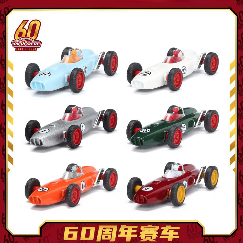 美捷轮合金小汽车模型60周年初版复古赛车14号男孩收藏玩具