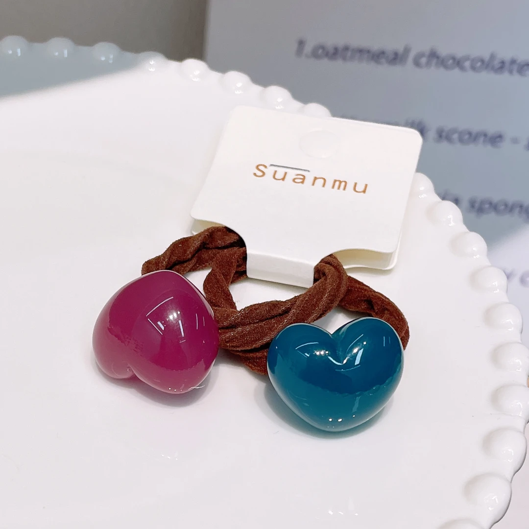 A-5041 mm 1对爱心头绳 发圈