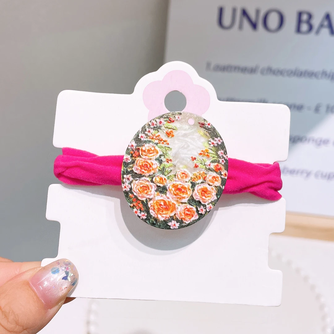 A-3285  玫红色秘密花园面膜圈 发圈