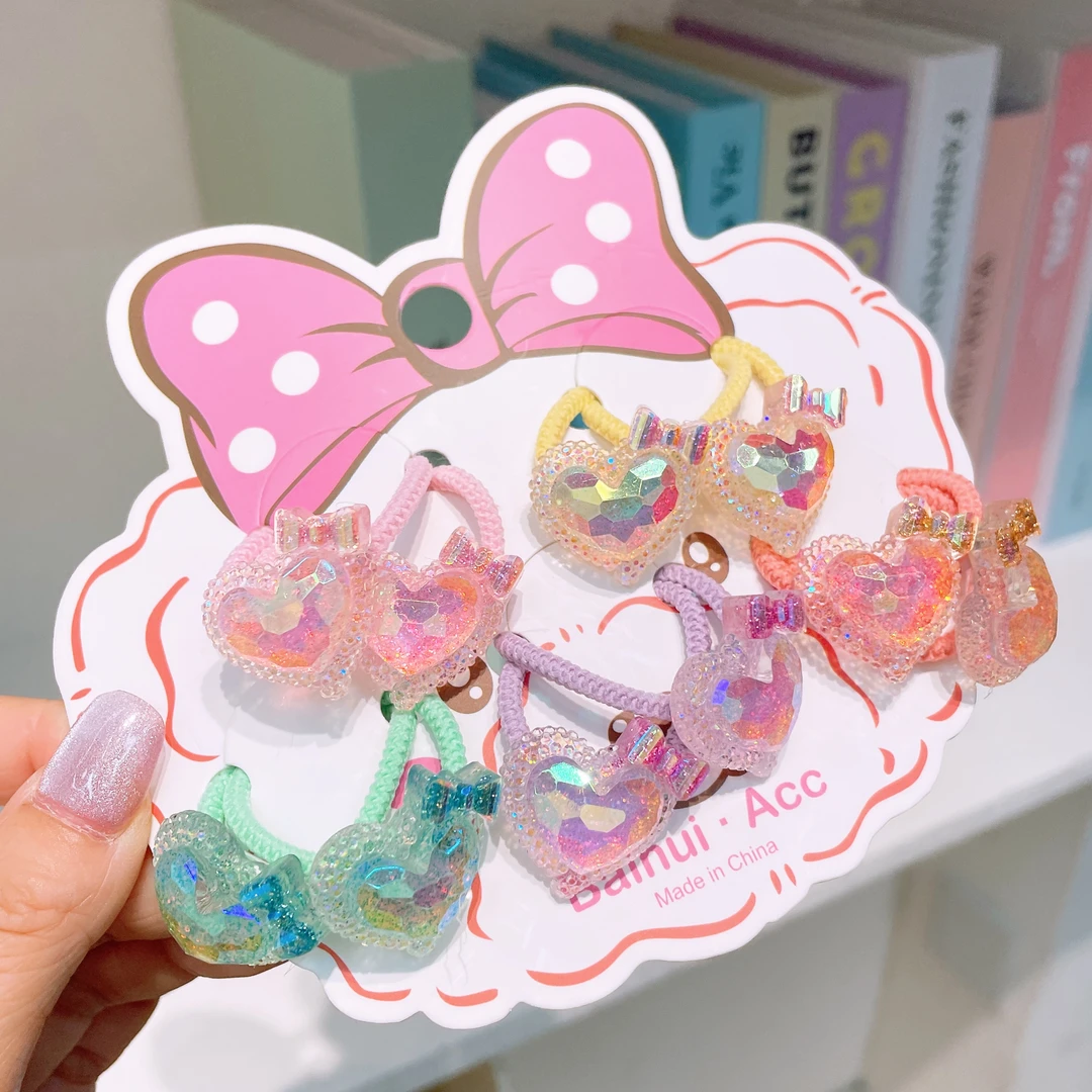 A-0070   bh 5对爱心头绳 发圈