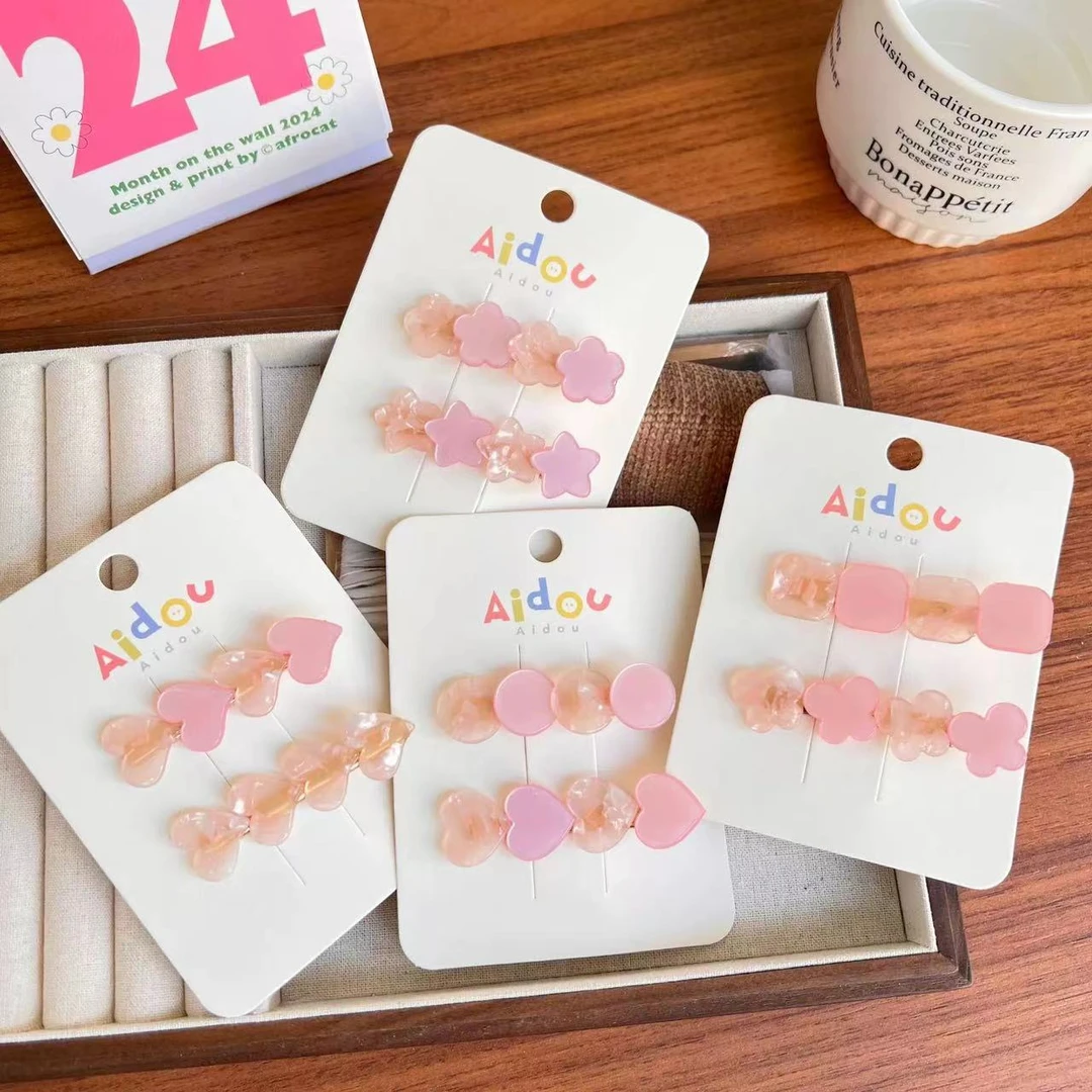 A-2883  可爱爱心星星夹子      发圈