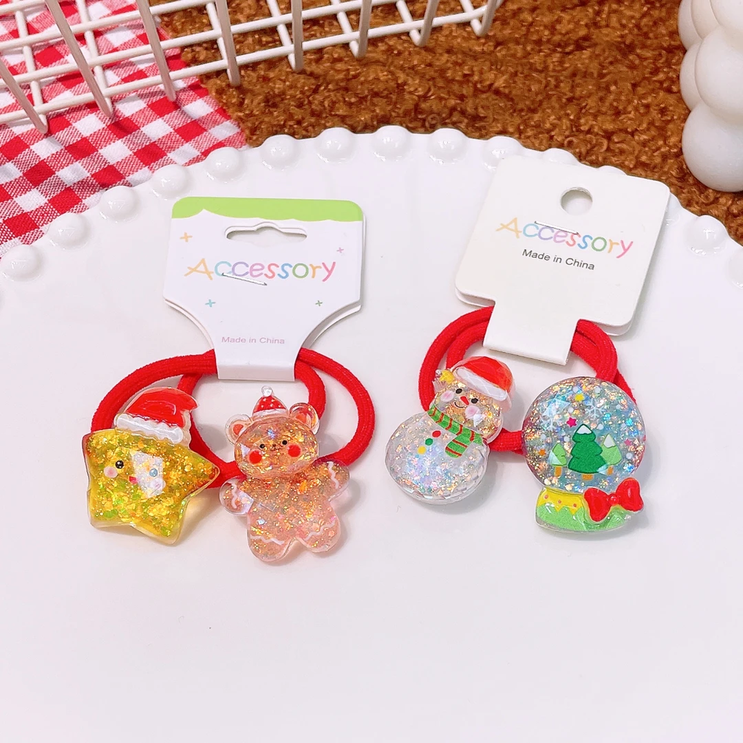 A-6060   bh  圣诞老人星星头绳      发圈