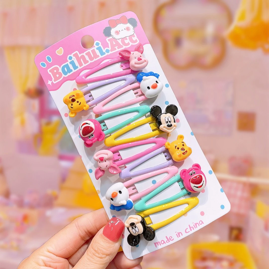 YS-9236 bh 10个卡通掰掰夹  发圈