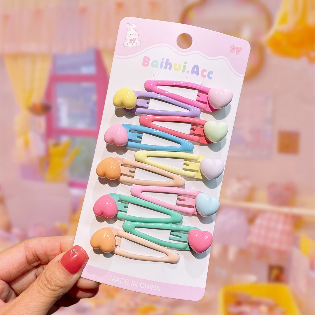 A-0062   bh 10个爱心掰掰夹 发圈