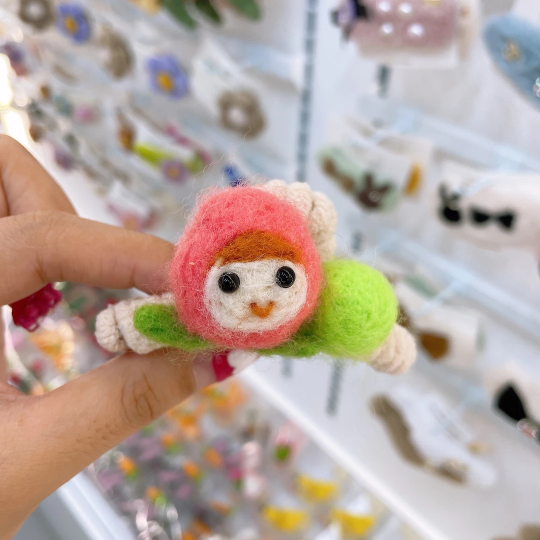 ZB-4384 1个毛毡针织中号抓夹 儿童发饰