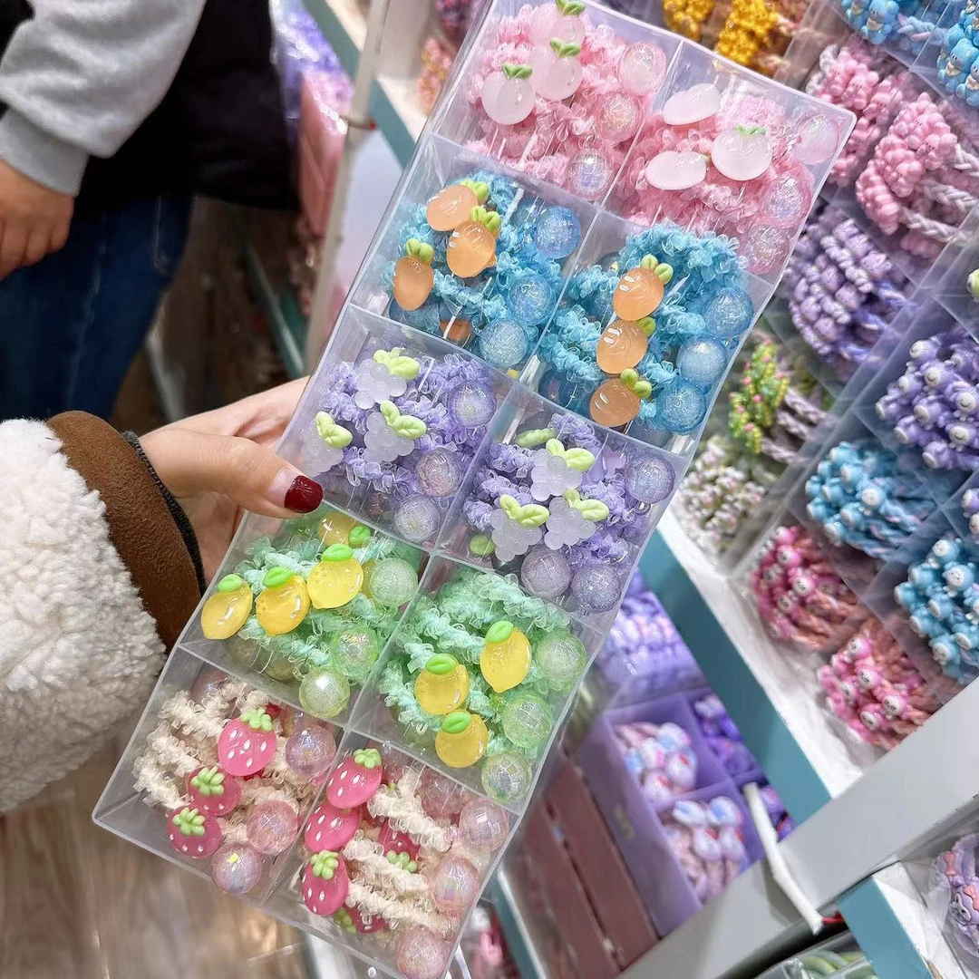 A-0766   d 混色发5个夜光水果发绳     发圈