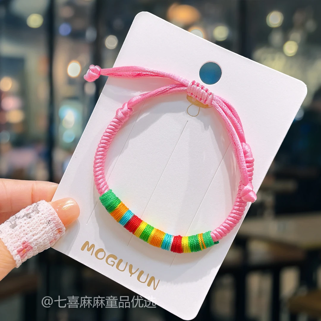 DW-04   1个彩绳粉手环   儿童发饰