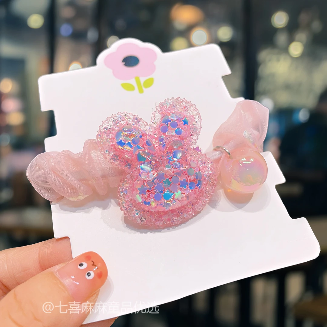 YS-5621 TD 粉色兔子肠圈  儿童发饰