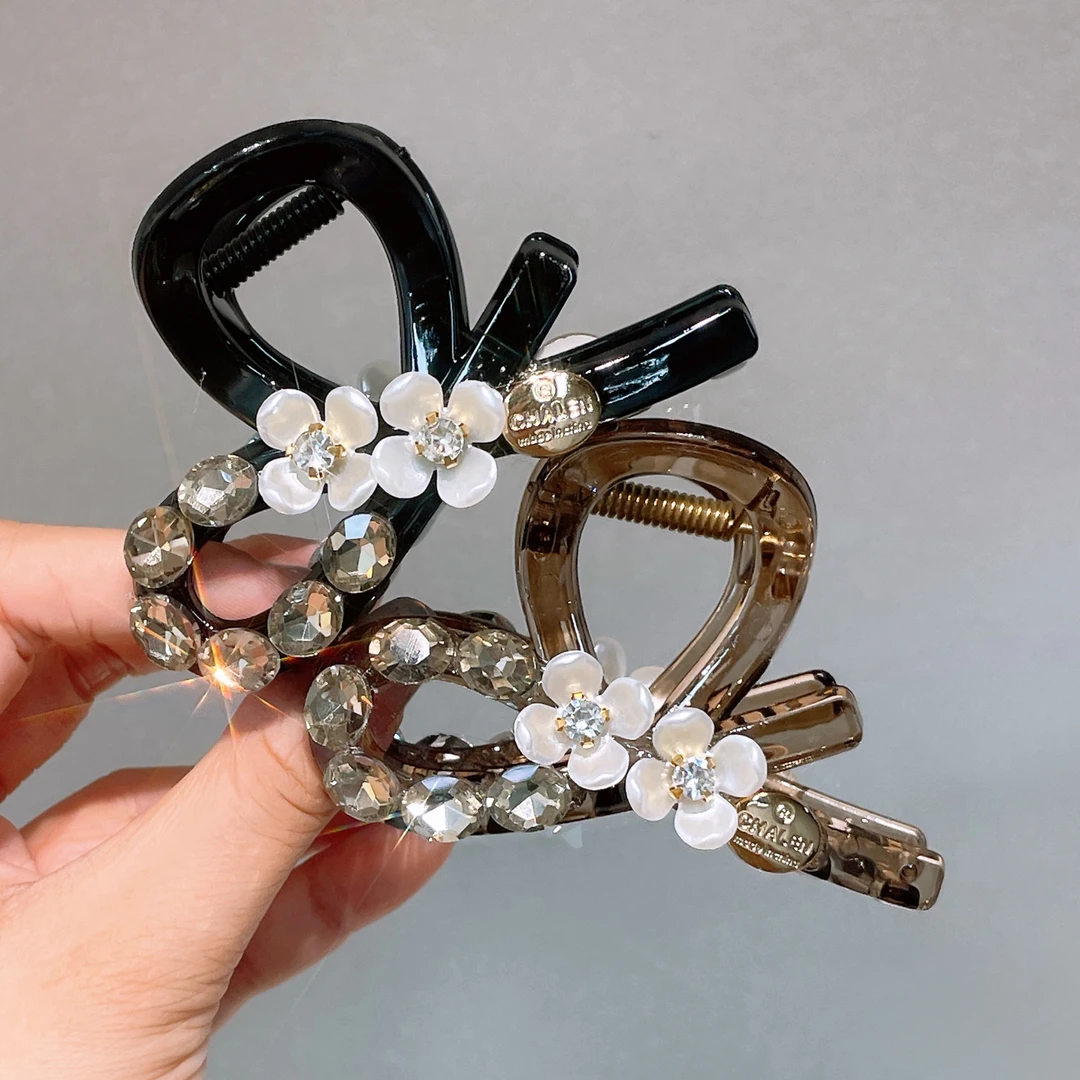 A-3785  8cm 混色1个飘带蝴蝶结抓夹 发圈